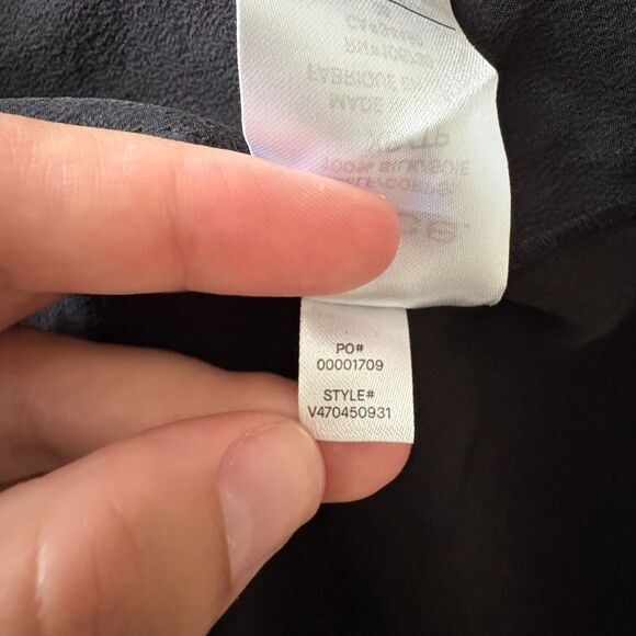 Vince Shirred Sleeve 100% Silk Dress Drawstring Waist Minimalist Luxury Size XS - Picture 7 of 7